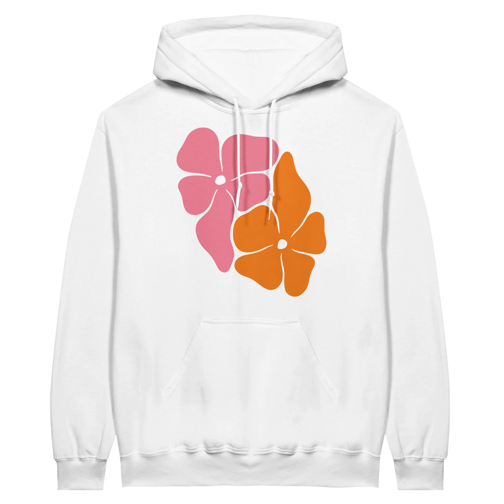 Two Flower Pop Midweight Fleece Adult Hoodie