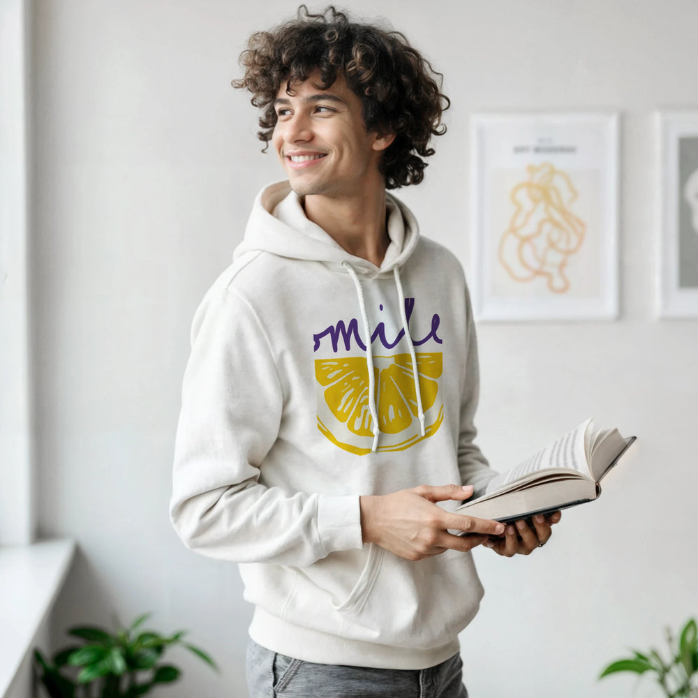 Zesty Lemon 'Smile' Unisex Hoodie: Embrace Positivity & Comfort in Your Choice of Vibrant Colors