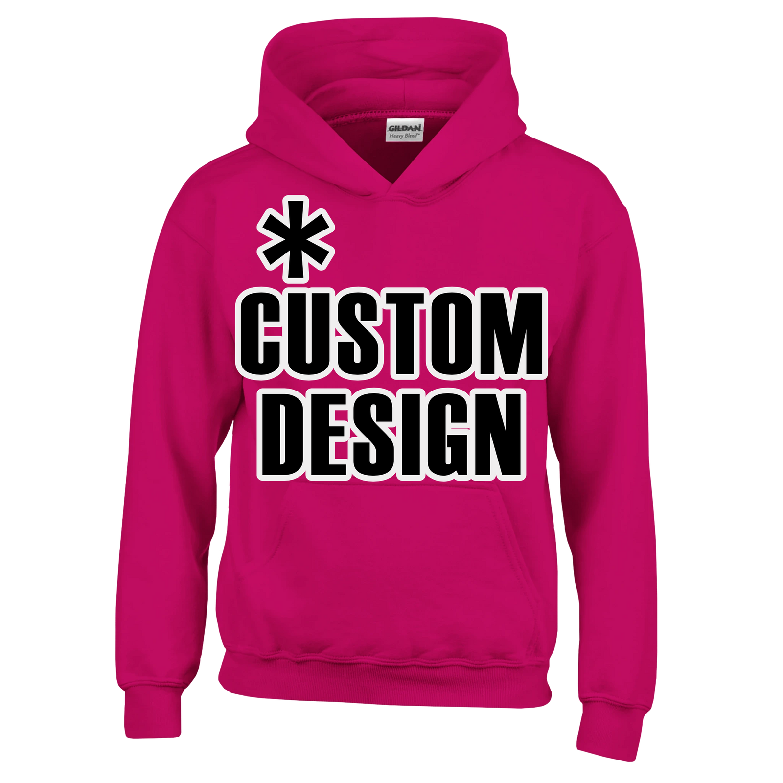 Hoodies for Good Custom design on a Kids Hoodie. Color: Heliconia