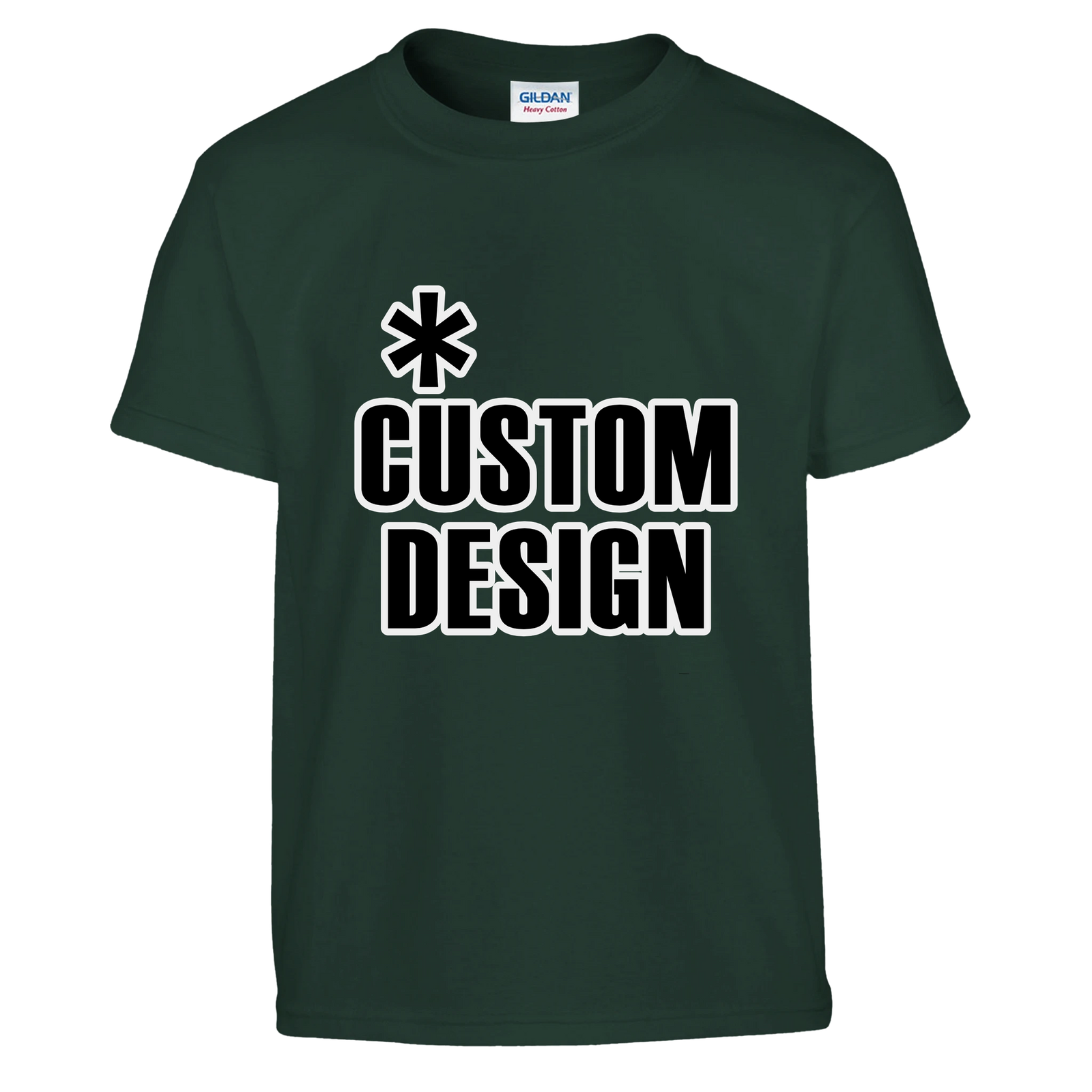 Hoodies for Good Custom design on a Kids T-shirt. Color: Forest Green