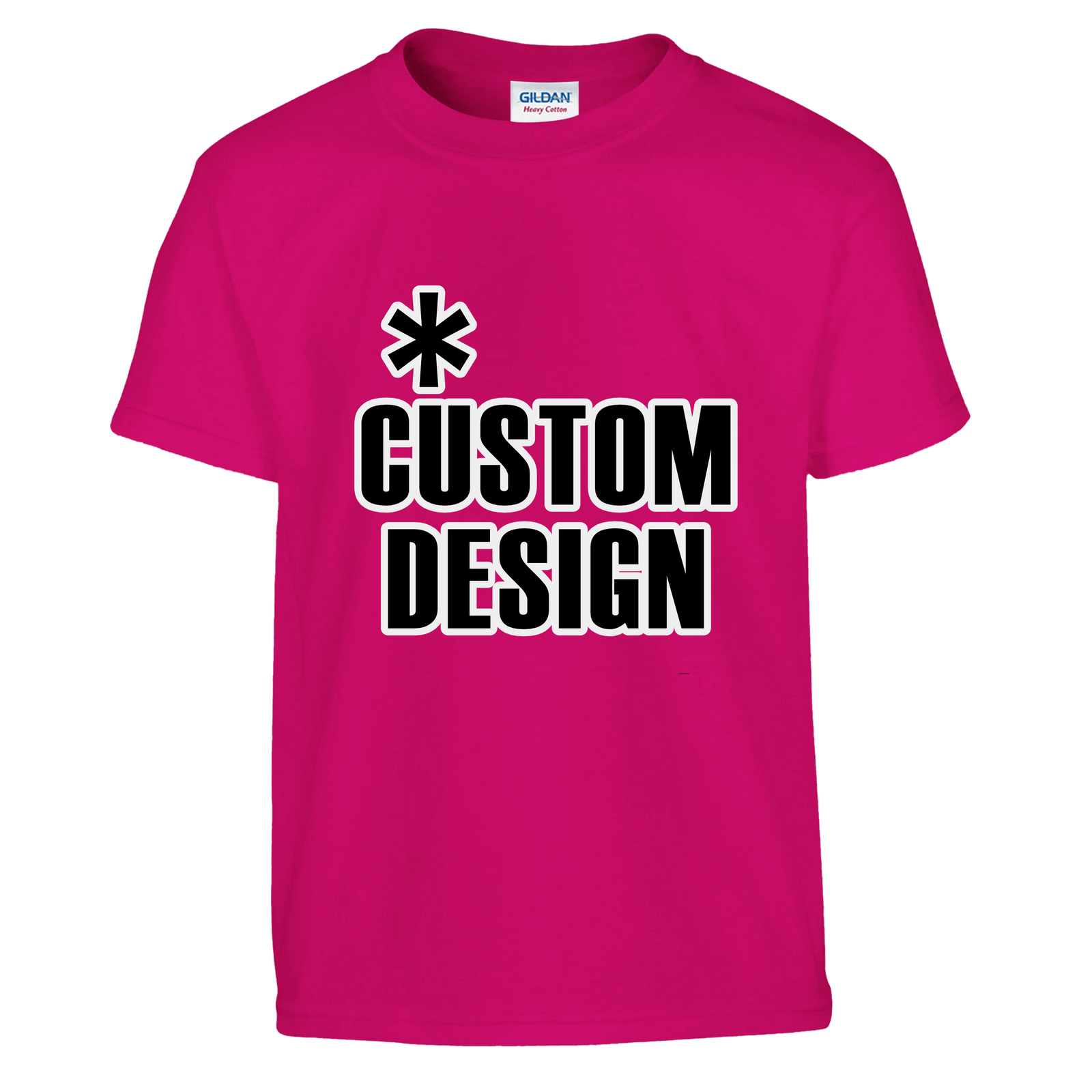Hoodies for Good Custom design on a Kids T-shirt. Color: Heliconia