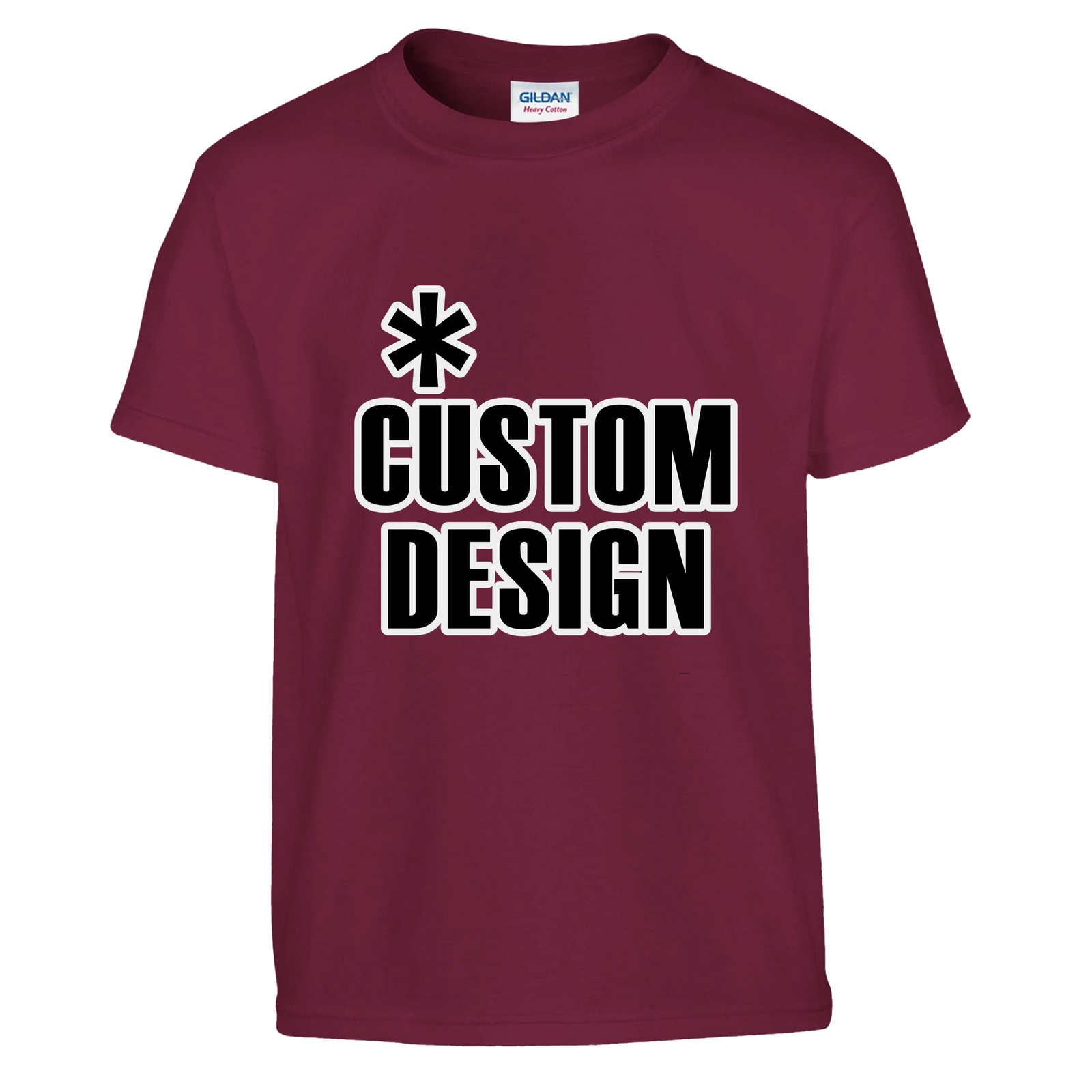 Hoodies for Good Custom design on a Kids T-shirt. Color: Maroon