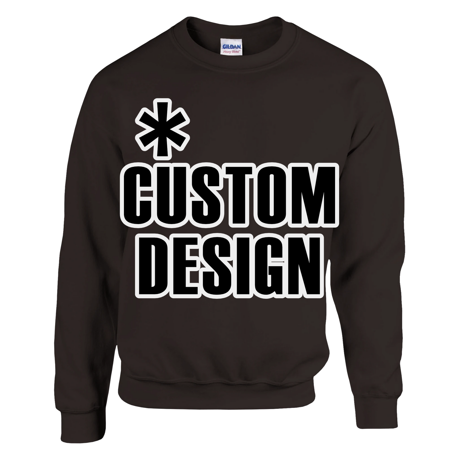 Hoodies for Good Custom design on a Sweatshirt: Unisex Crewneck. Color: Dark Chocolate