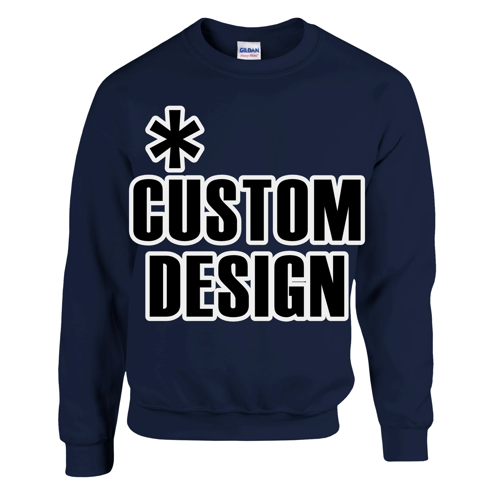 Hoodies for Good Custom design on a Sweatshirt: Unisex Crewneck. Color: Navy