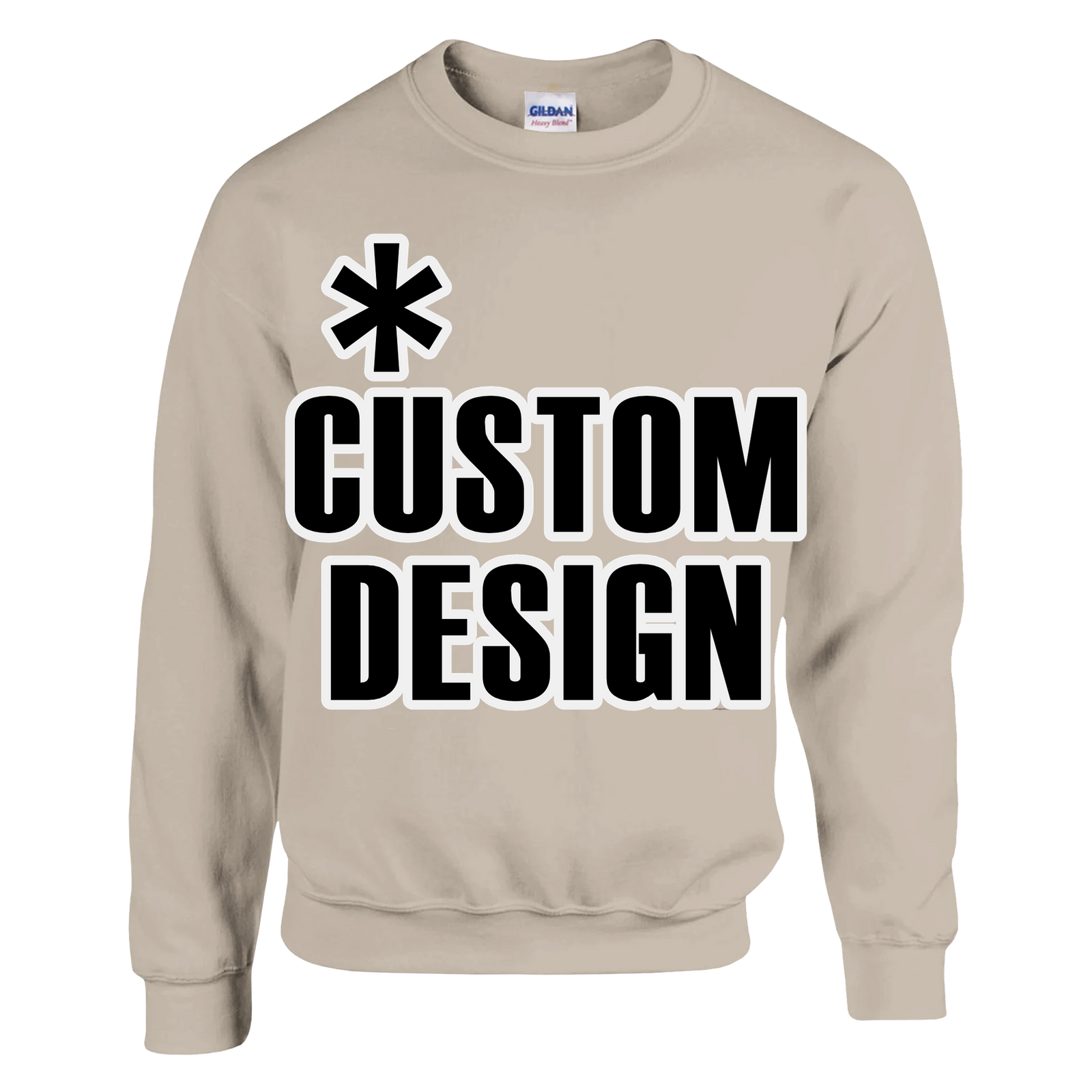 Hoodies for Good Custom design on a Sweatshirt: Unisex Crewneck. Color: Sand