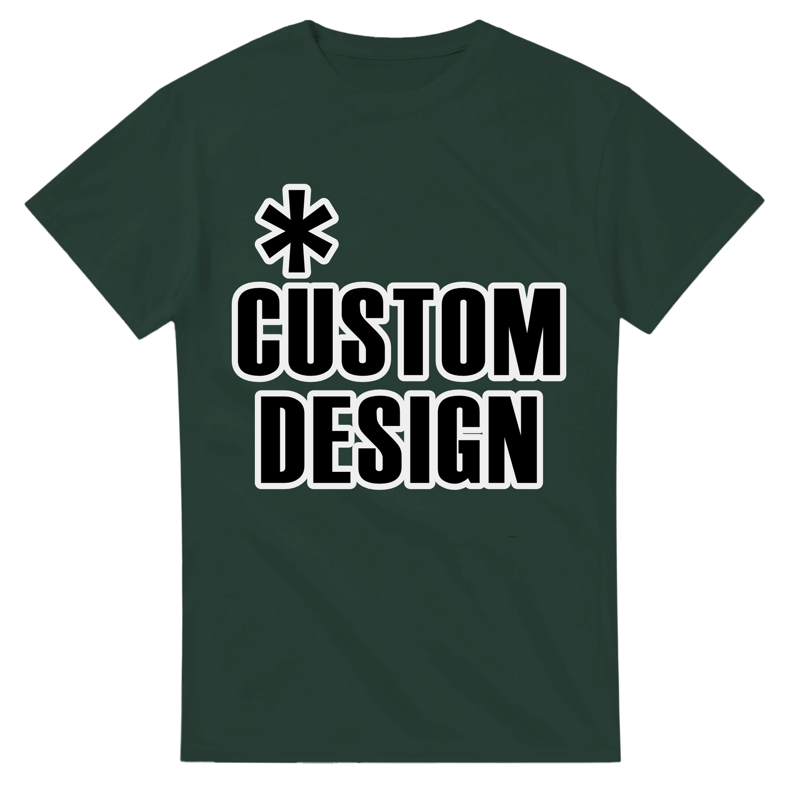 Hoodies for Good Custom design on a T-shirt: Heavyweight Crewneck. Color: Forest Green