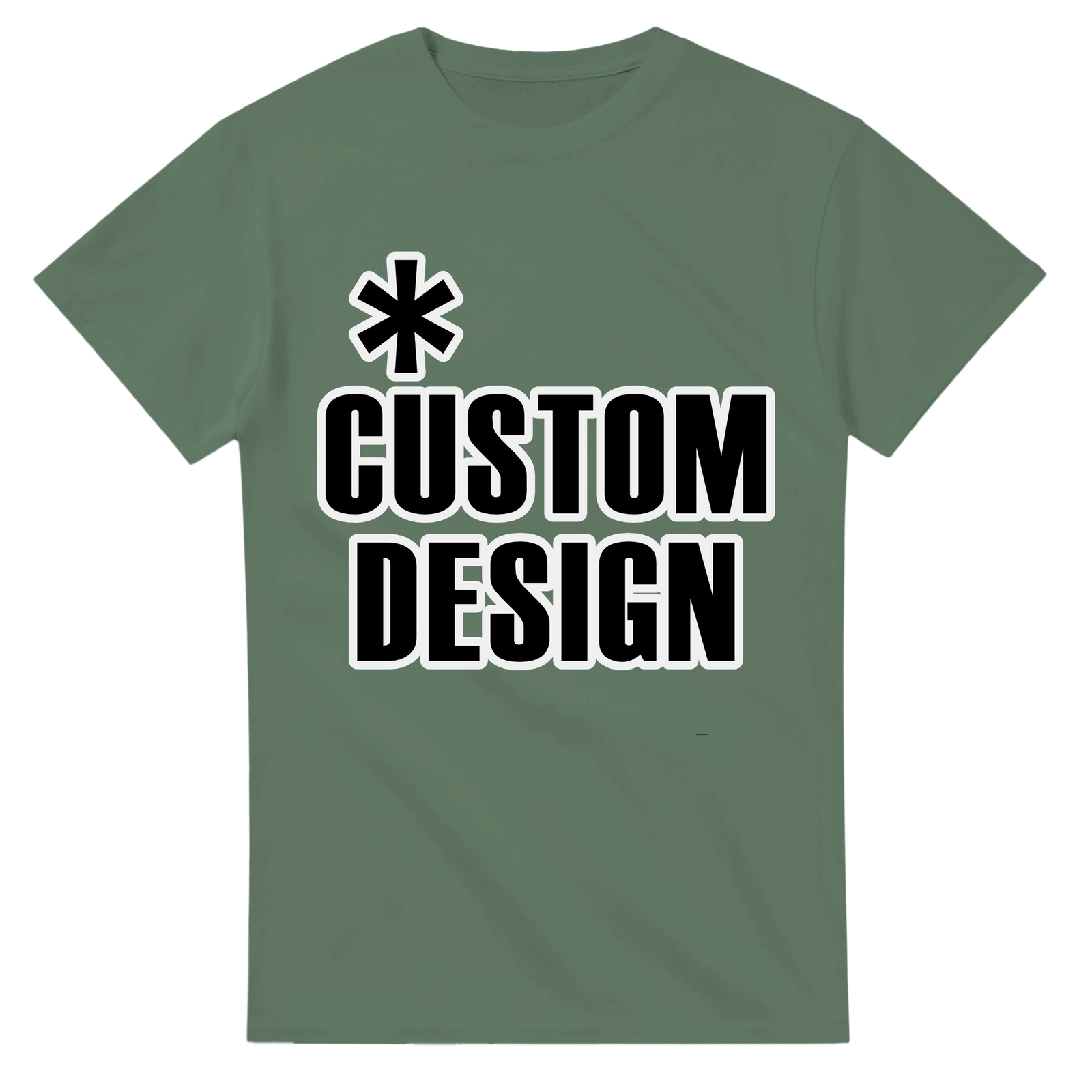 Hoodies for Good Custom design on a T-shirt: Heavyweight Crewneck. Color: Military Green