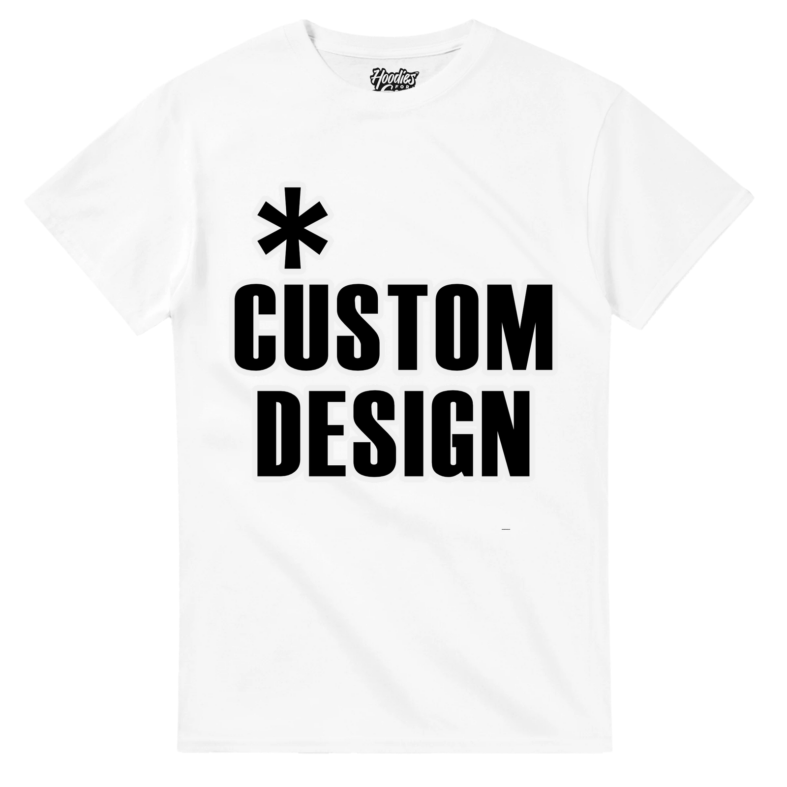 Hoodies for Good Custom design on a T-shirt: Heavyweight Crewneck. Color: White