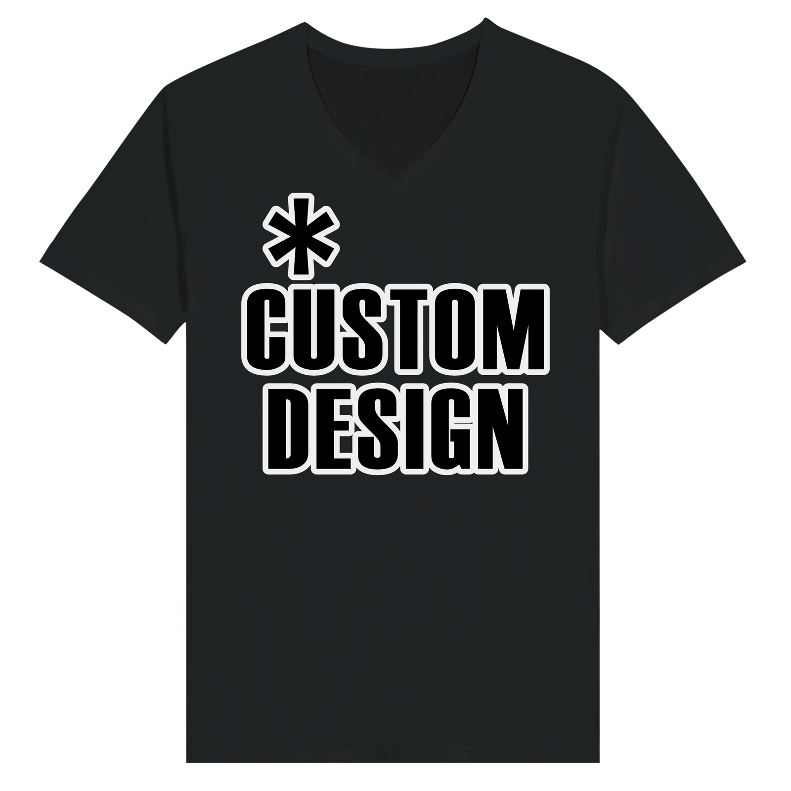 Hoodies for Good Custom design on a T-shirt: Unisex V-Neck. Color: Black
