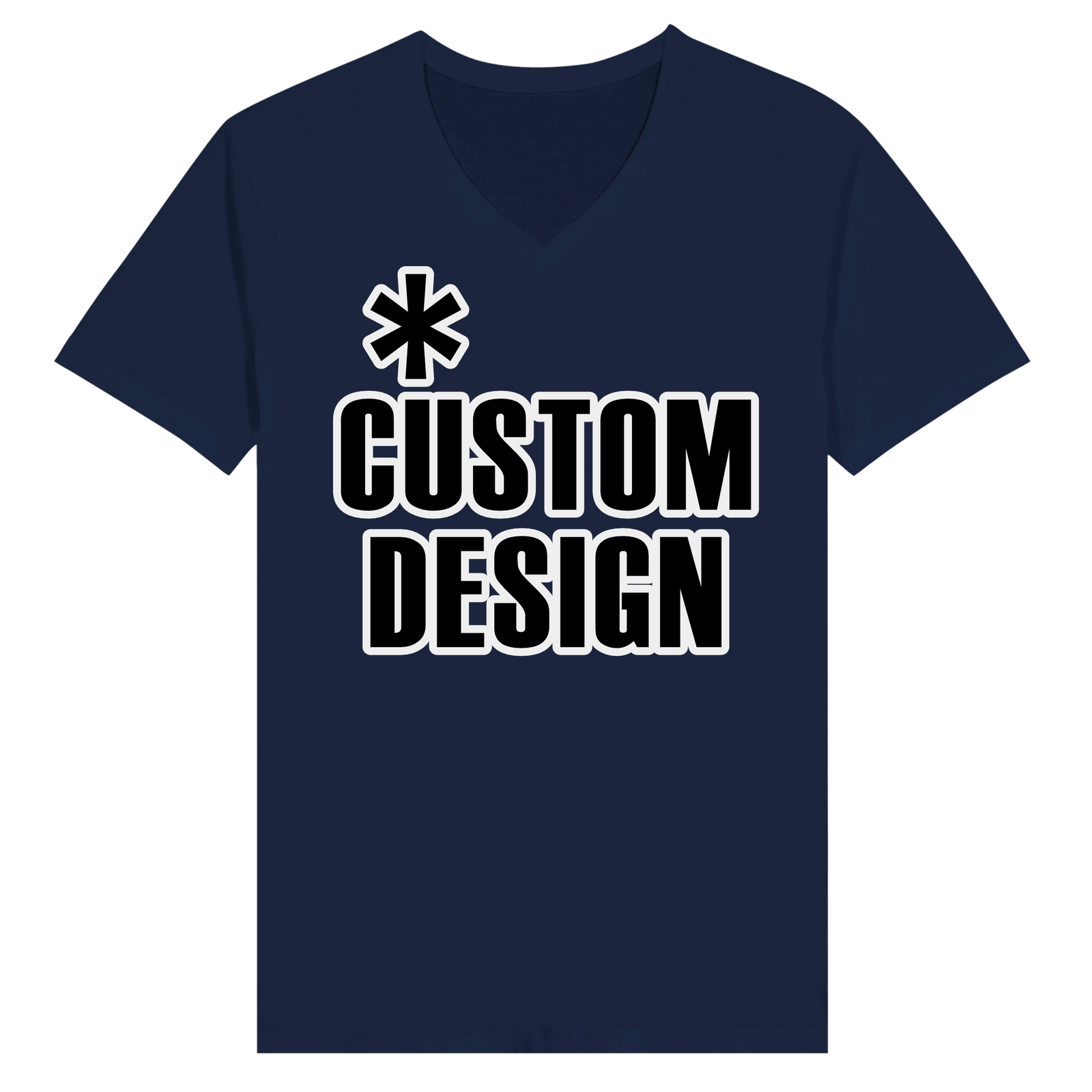 Hoodies for Good Custom design on a T-shirt: Unisex V-Neck. Color: Navy
