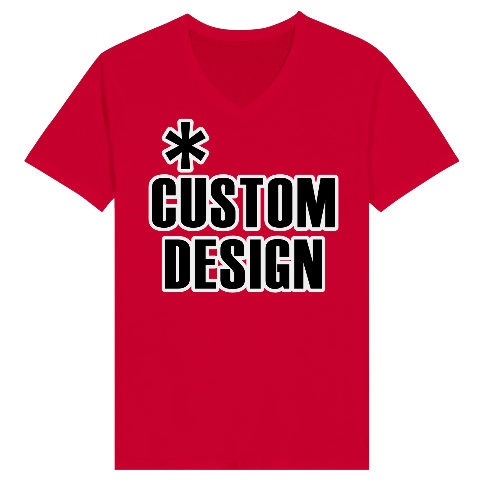 Hoodies for Good Custom design on a T-shirt: Unisex V-Neck. Color: Red