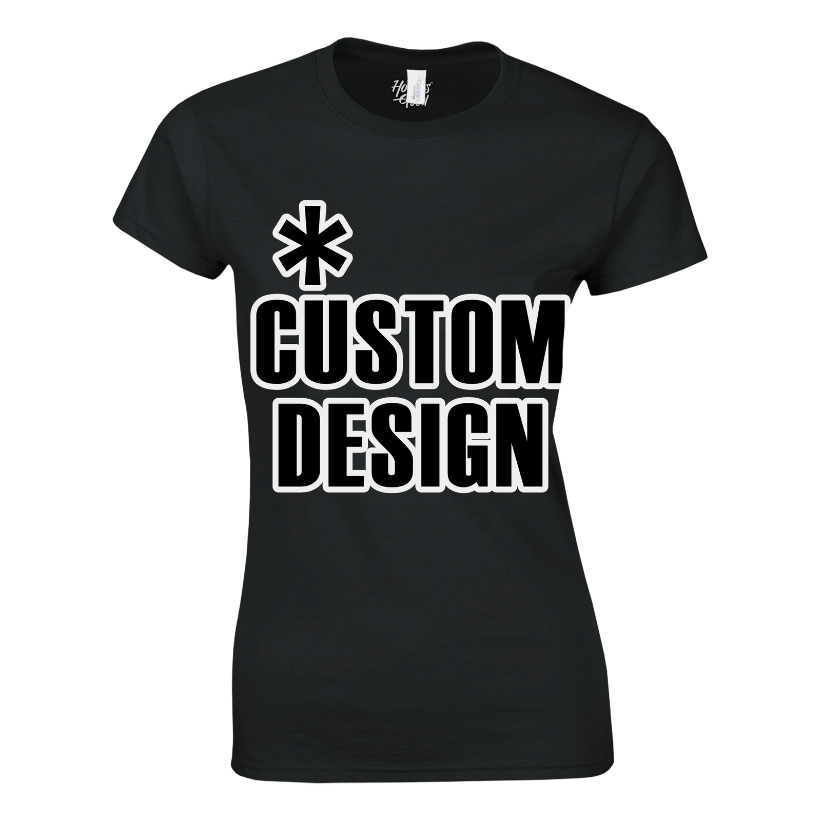 Hoodies for Good Custom design on a T-shirt: Women's Crewneck. Color: Black