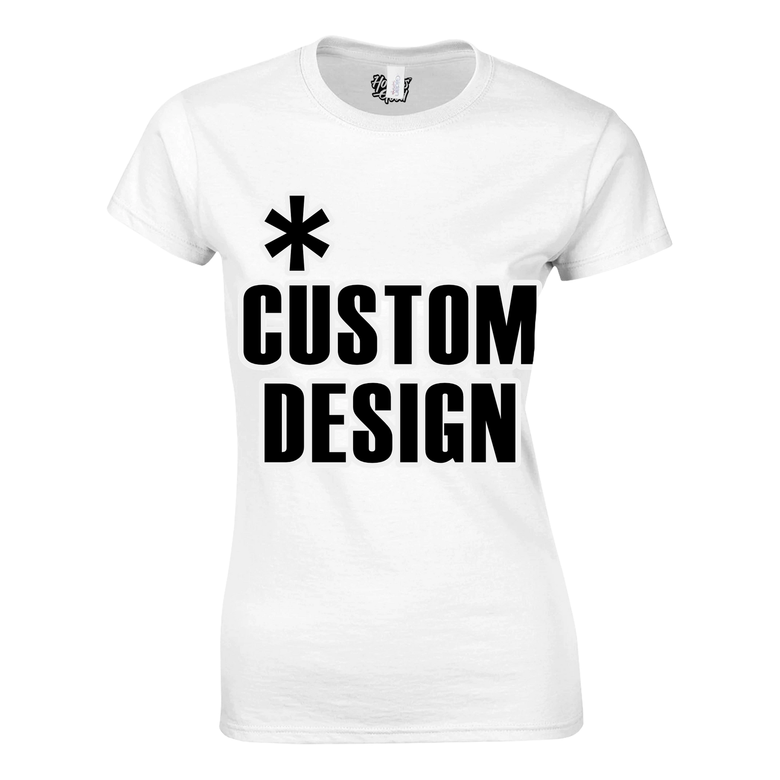 Hoodies for Good Custom design on a T-shirt: Women's Crewneck. Color: White